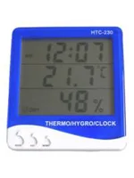 Термометр-гігрометр з годинником та будильником HTC-230